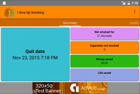 I Give Up Smoking android App screenshot 2